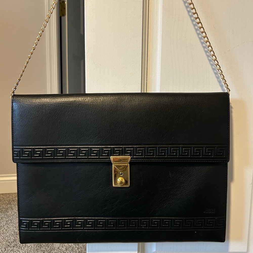 Vintage Versace leather briefcase FINAL $ FIRM. Unisex